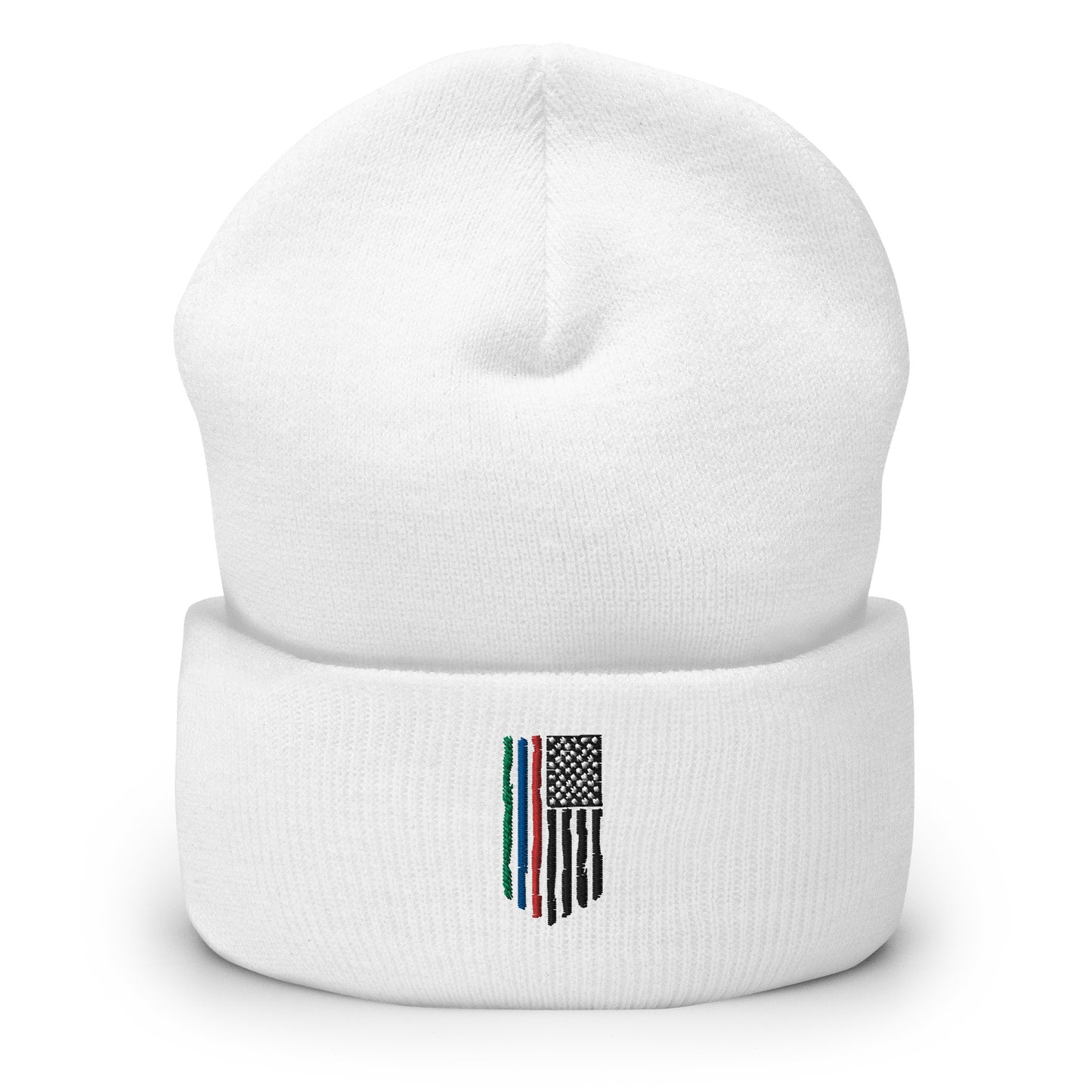 Support Stripes-Cuffed Beanie